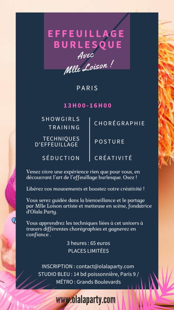 Stage 3H / Burlesque Camp Paris / 15 juin 2025