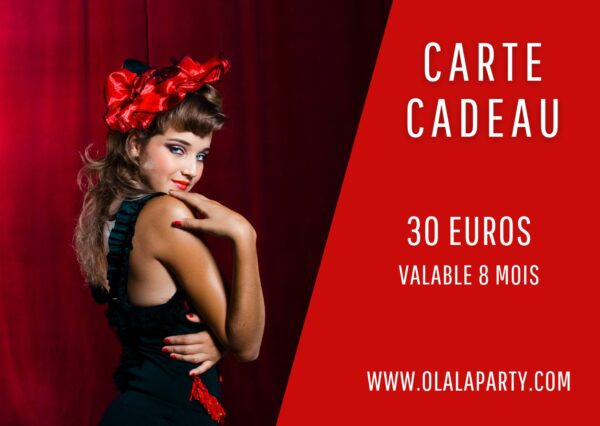 Carte Cadeau d'une valeur de 30 euros